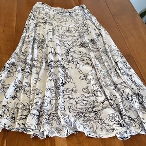 Soft Surroundings Black and White A-Line Skirt